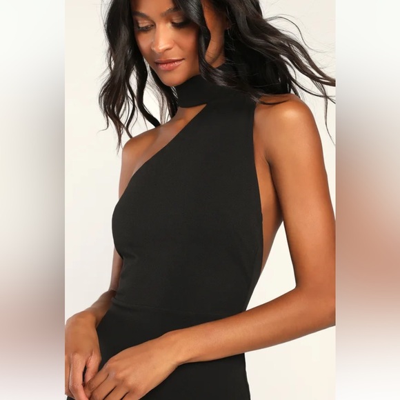 Lulu's Black One-Shoulder Maxi Dress - Picture 4 of 7